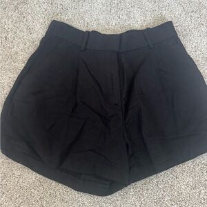 H&M Black High-Rise Tailored Shorts